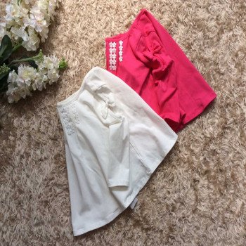 Áo thu cotton hoa nhí đáp cổ